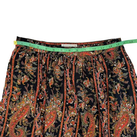 JONES NEW YORK Vintage Black Fall Paisley Skirt Set Size 8 High Neck Asymmetric - Picture 9 of 13